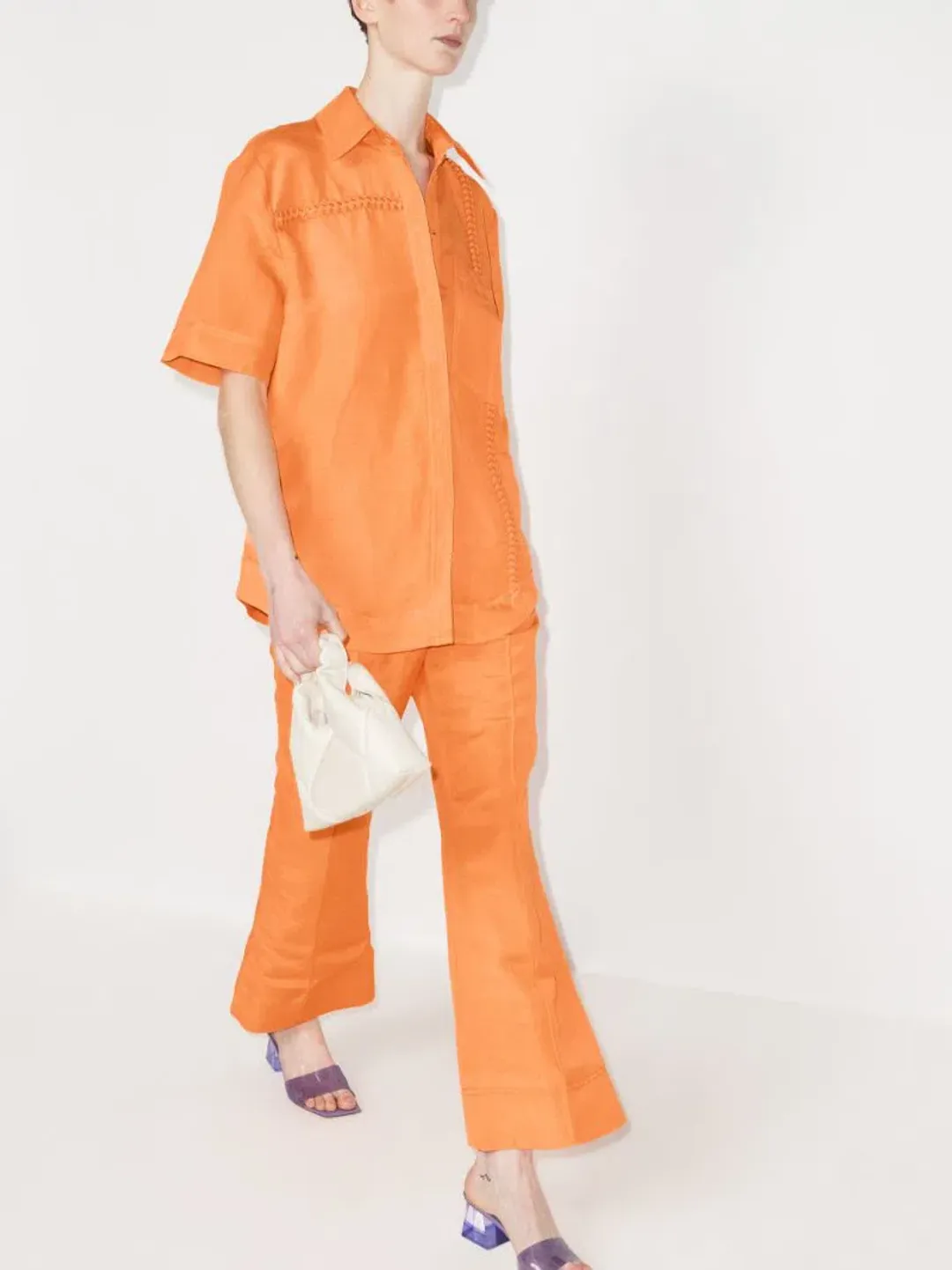 Aje Cantina Flared Pants Orange Size S / AU 8  for rent on The Volte - main image