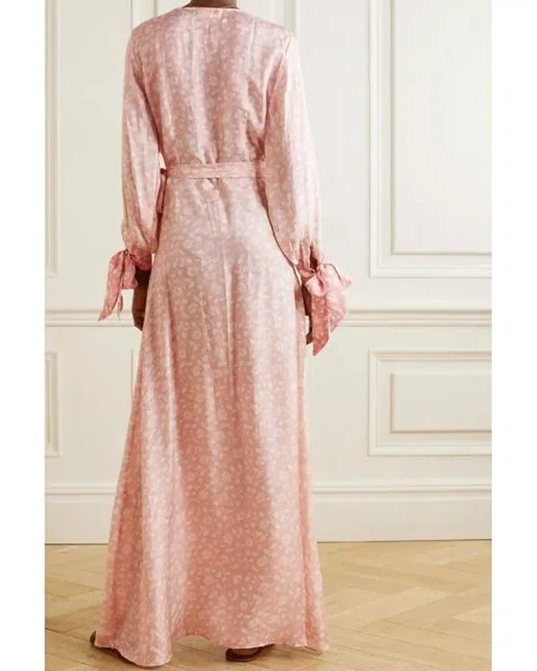 Hannah Artwear Luna Silk Wrap Maxi Dress Floral One Size   for rent on The Volte - main image