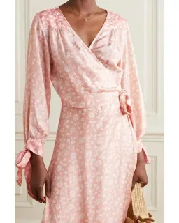 Hannah Artwear Luna Silk Wrap Maxi Dress Floral One Size   for rent on The Volte - image 2