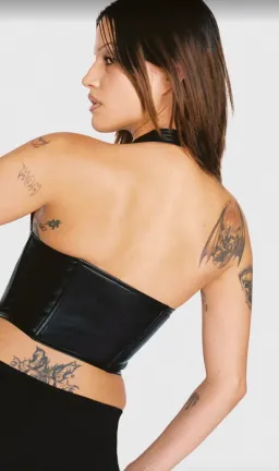 Miaou Mara corset black leather  for rent on The Volte - image 4