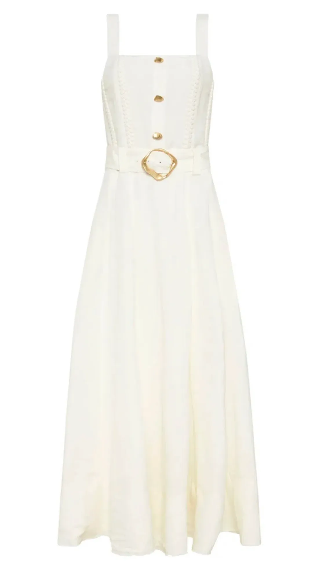 Aje Milos Braided Midi Dress Ivory Size 14 / XL for rent on The Volte - main image