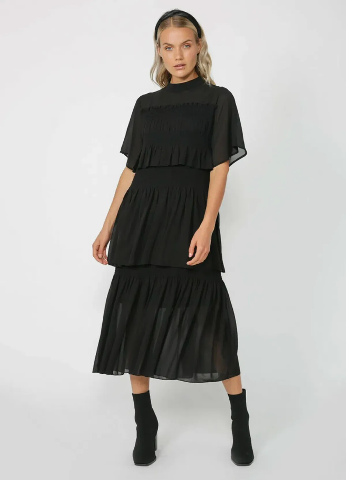 Moochi Fetch Midi Dress Black Size AU 6 for rent on The Volte - main image