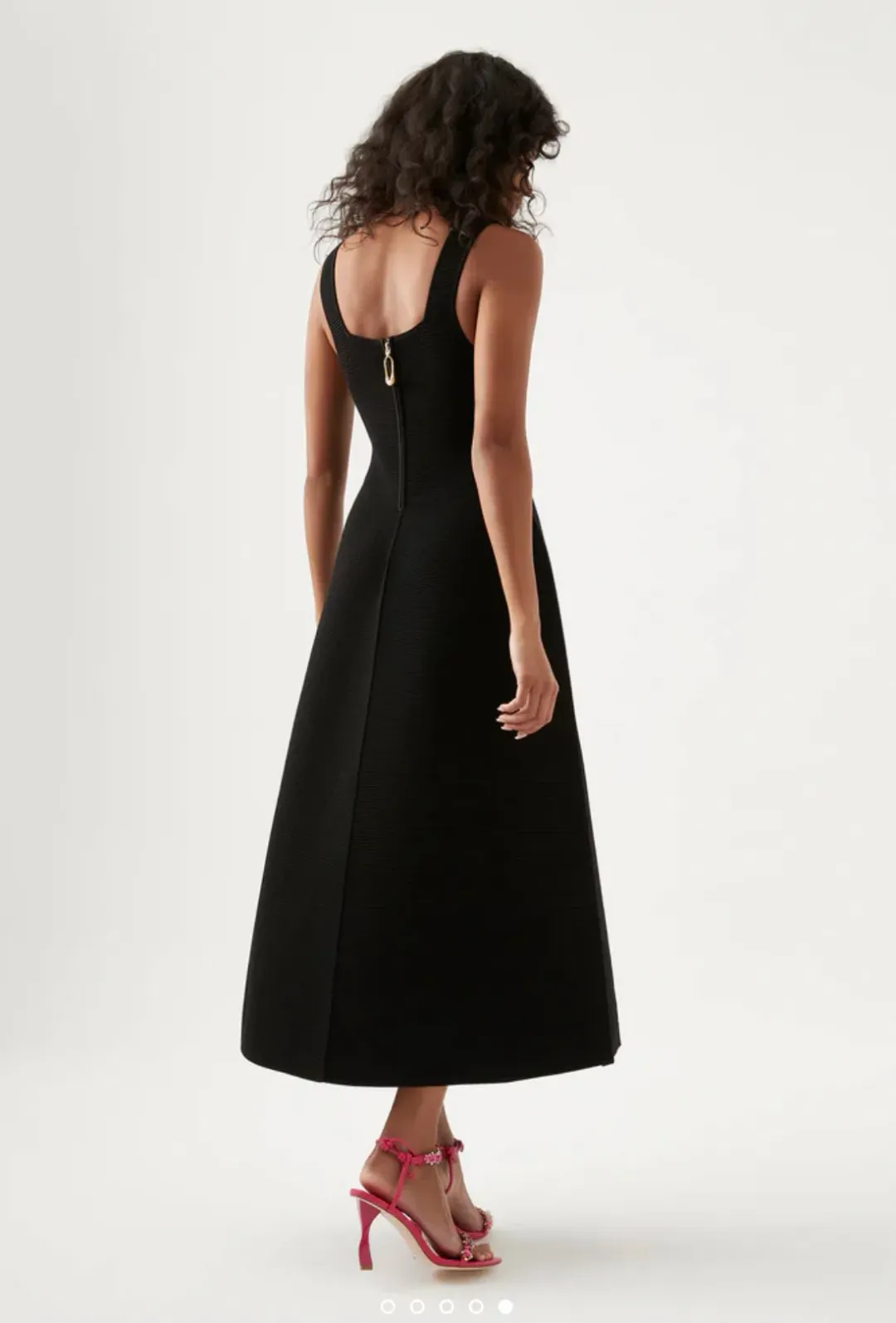 Aje Sylvette Knit Midi Dress Black Size XXS for rent on The Volte - main image