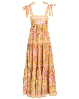 Zimmermann Pattie Tie Shoulder Midi Dress Floral Size 0 / Au 8 for rent on The Volte - image 3