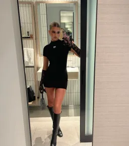 Alexander Wang Logo T-Shirt Dress Black Size 6 for rent on The Volte - image 1