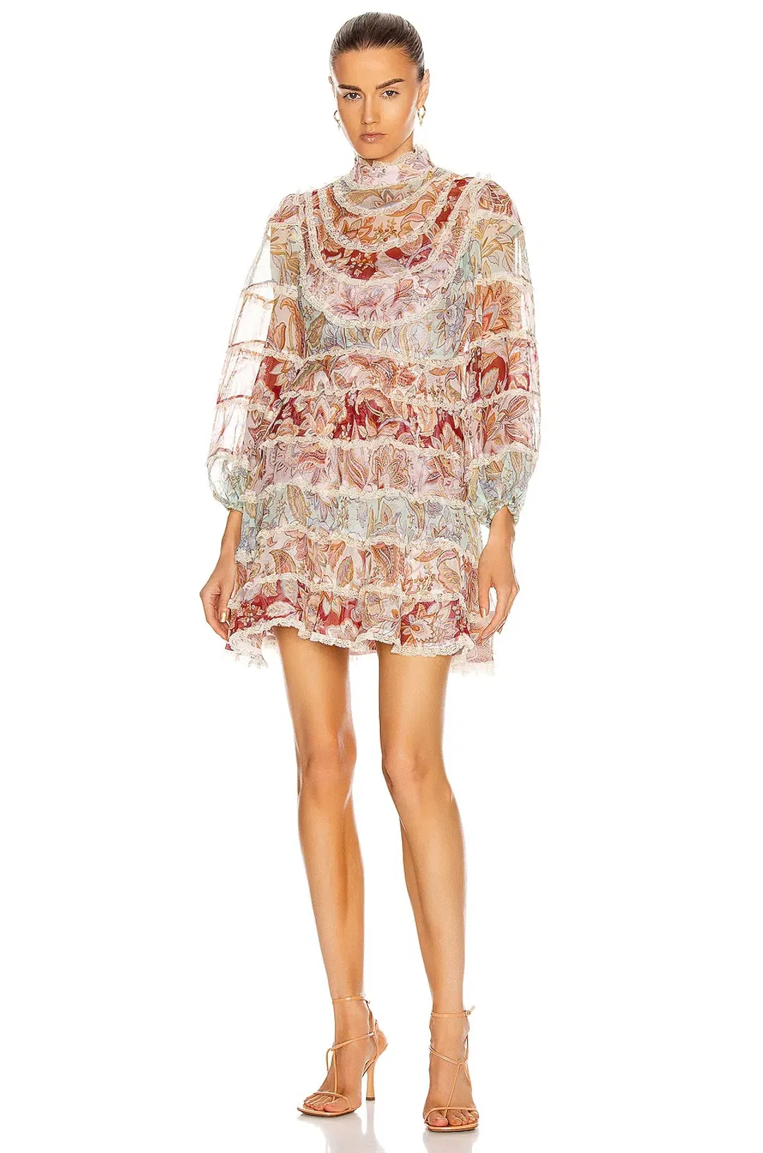 Zimmermann Ladybeetle Spliced Mini Dress Multi size 0/ AU 8 for rent on The Volte - main image