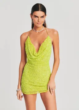 Retrofete Mich Dress Lime Green Size 8 for rent on The Volte - image 2