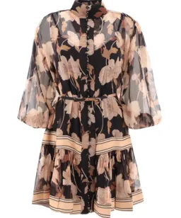 Zimmermann Concert Peonies Panelled Mini Dress Black Peonies Size 0 / AU 8 for rent on The Volte - image 2