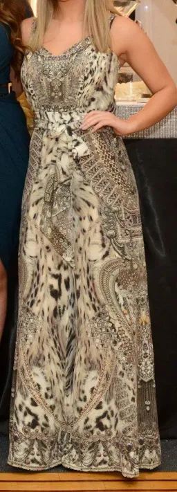 Camila Enspiritu Wide Leg Jumpsuit - Print Gold Size 1 / AU 8 for rent on The Volte - image 2