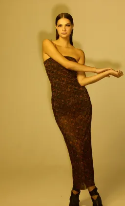 Bec & Bridge Checkmate Strapless Maxi Dress Print Size 12 for rent on The Volte - image 2