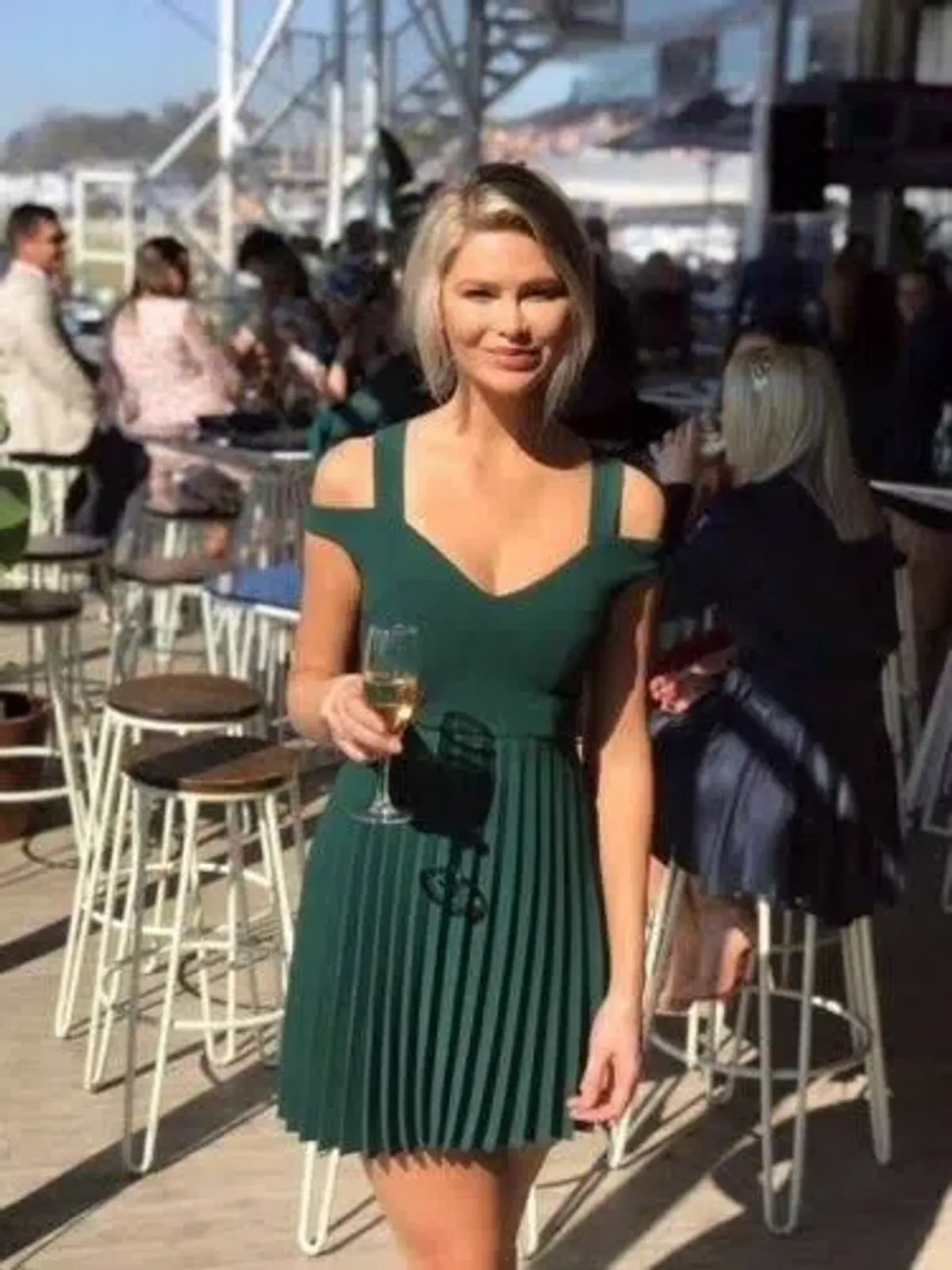 By Johnny Emerald City Mini Dress Green Size 12 for rent on The Volte - main image