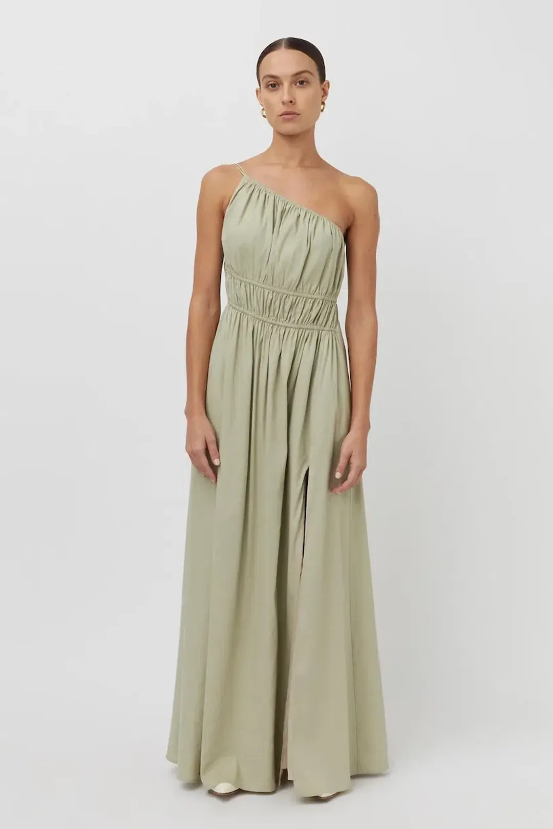 Camilla and Marc Sevilla Asymmetric Maxi Dress Green Size 8 for rent on The Volte - main image