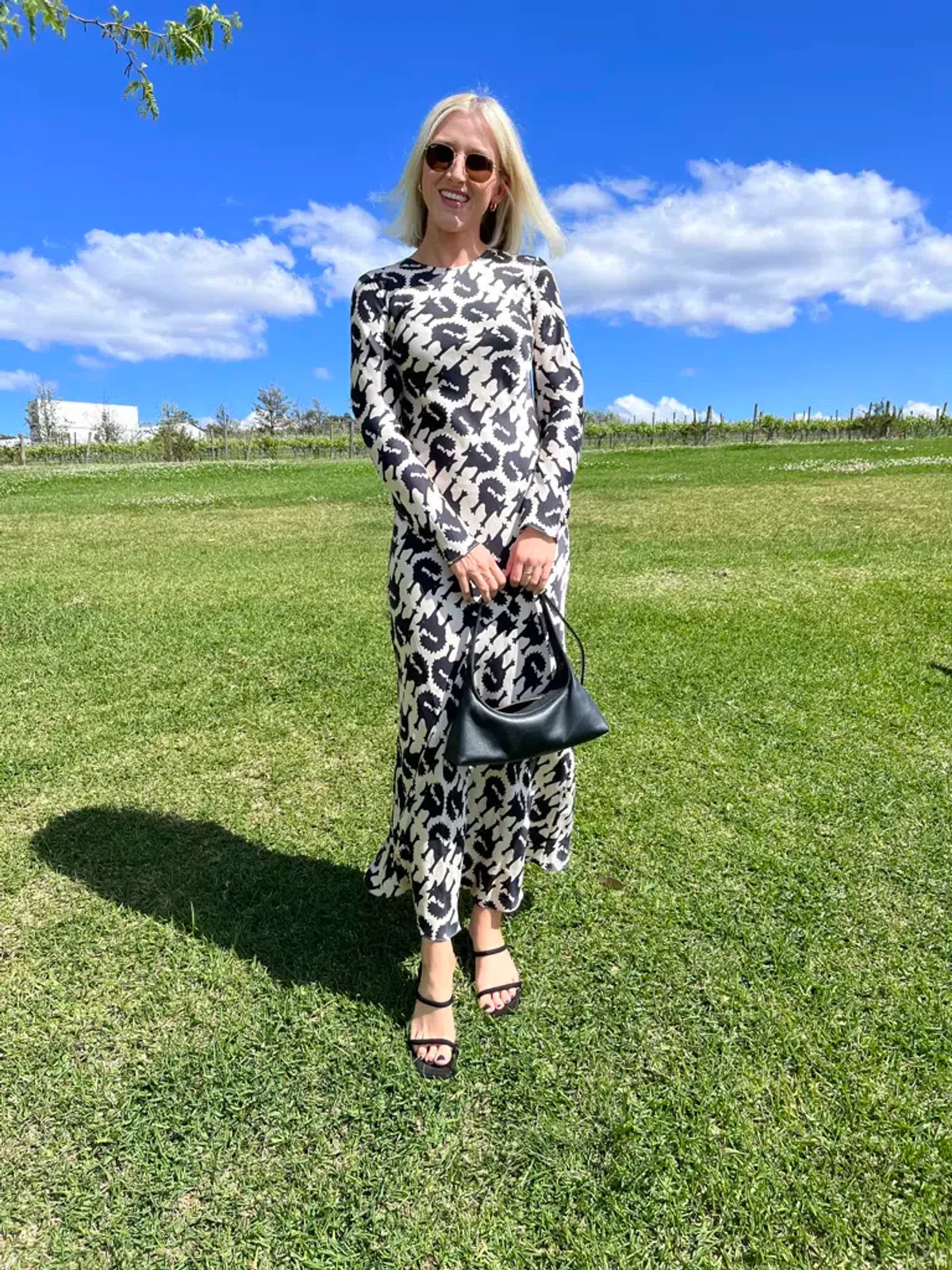 Silk Laundry Full Sleeve Bias Cut Fox Print Dress Size 8 for rent on The Volte - main image