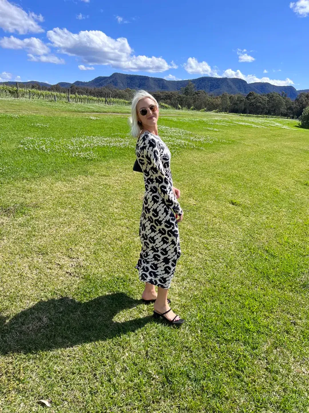 Silk Laundry Full Sleeve Bias Cut Fox Print Dress Size 8 for rent on The Volte - main image