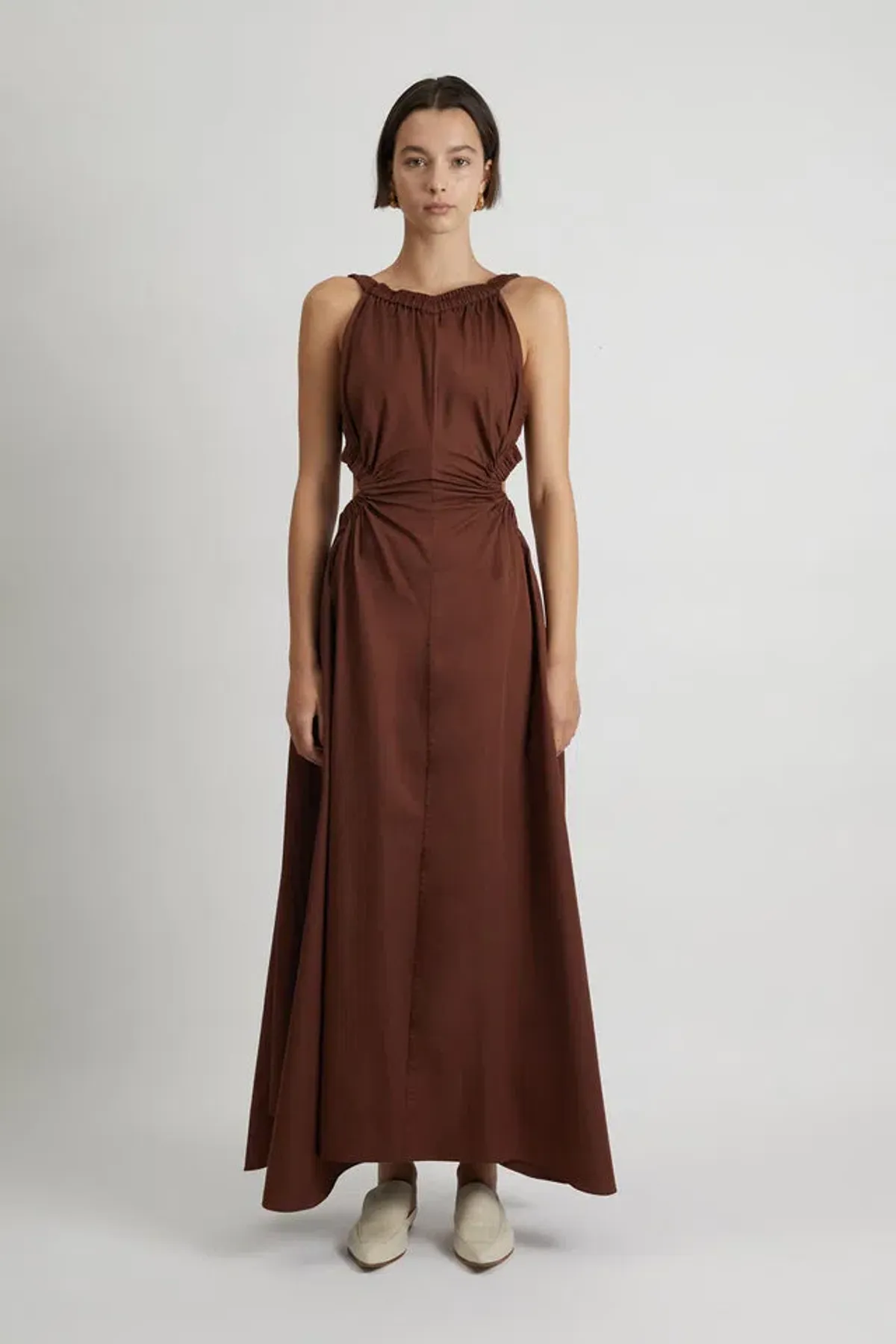 Camilla & Marc Coppola Maxi Dress in Cinnamon Size 8  for rent on The Volte - main image