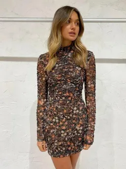 Bec & Bridge Midnight Fauna Mini Dress Print Size 8 for rent on The Volte - image 2