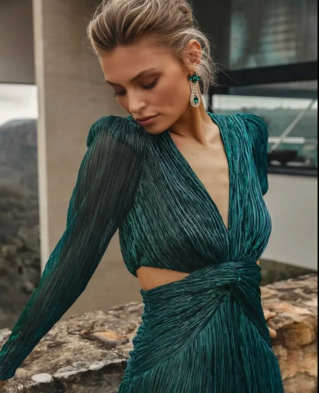 Sheike Sold Out Style Millenium Dress Green Size AU 6  for rent on The Volte - main image