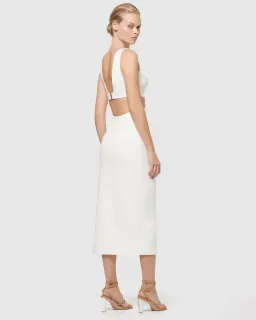 Manning Cartell Forbidden Fruit Midi Cut Out Dress White Size AU 6 for rent on The Volte - image 2