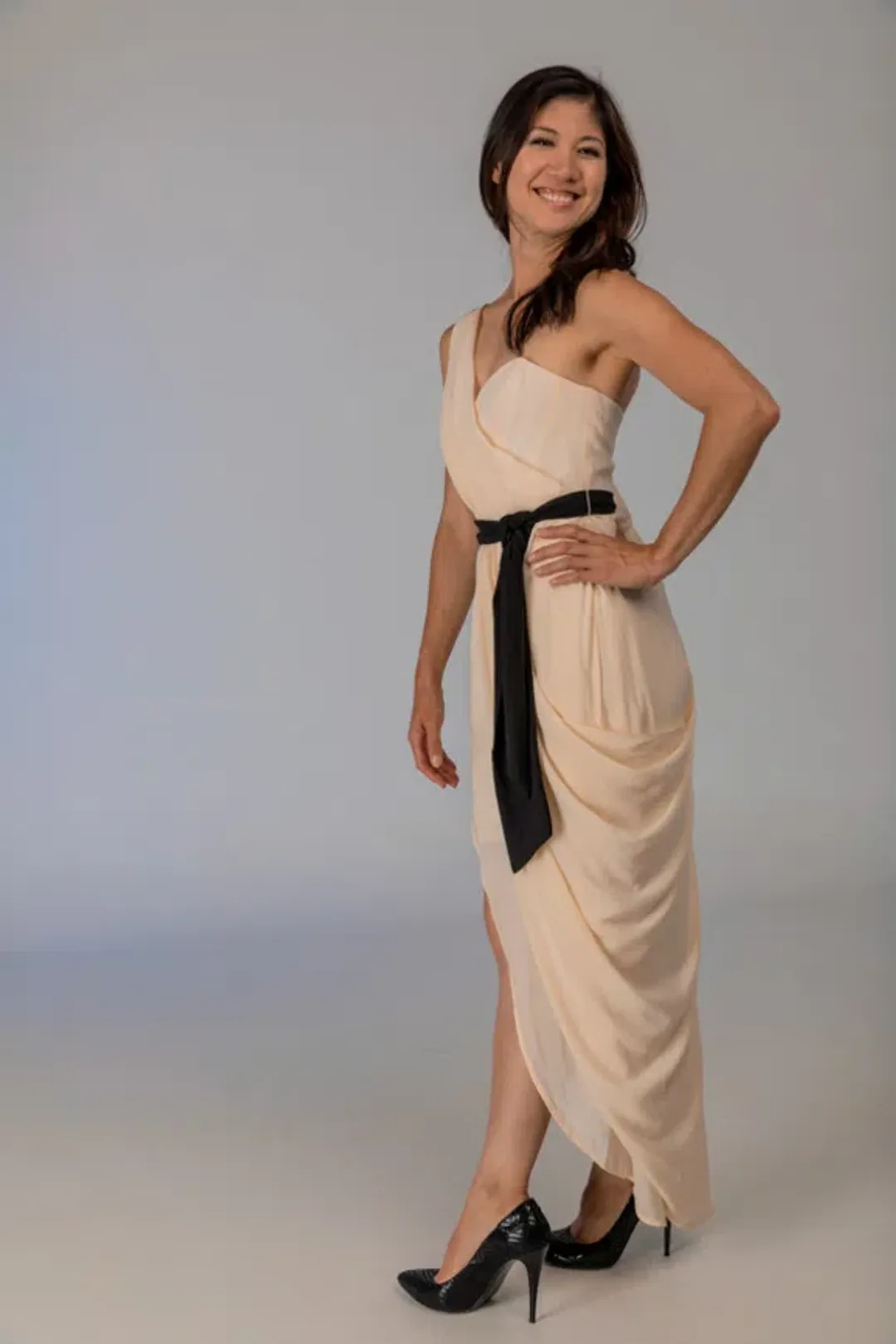 Zimmermann Silk Drape Long Dress Porcelain 6392DRDAZ for rent on The Volte - main image