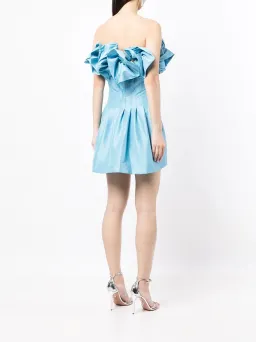 Rachel Gilbert Freida Strapless Mini Dress Blue Size 3 / Au 12 for rent on The Volte - image 4