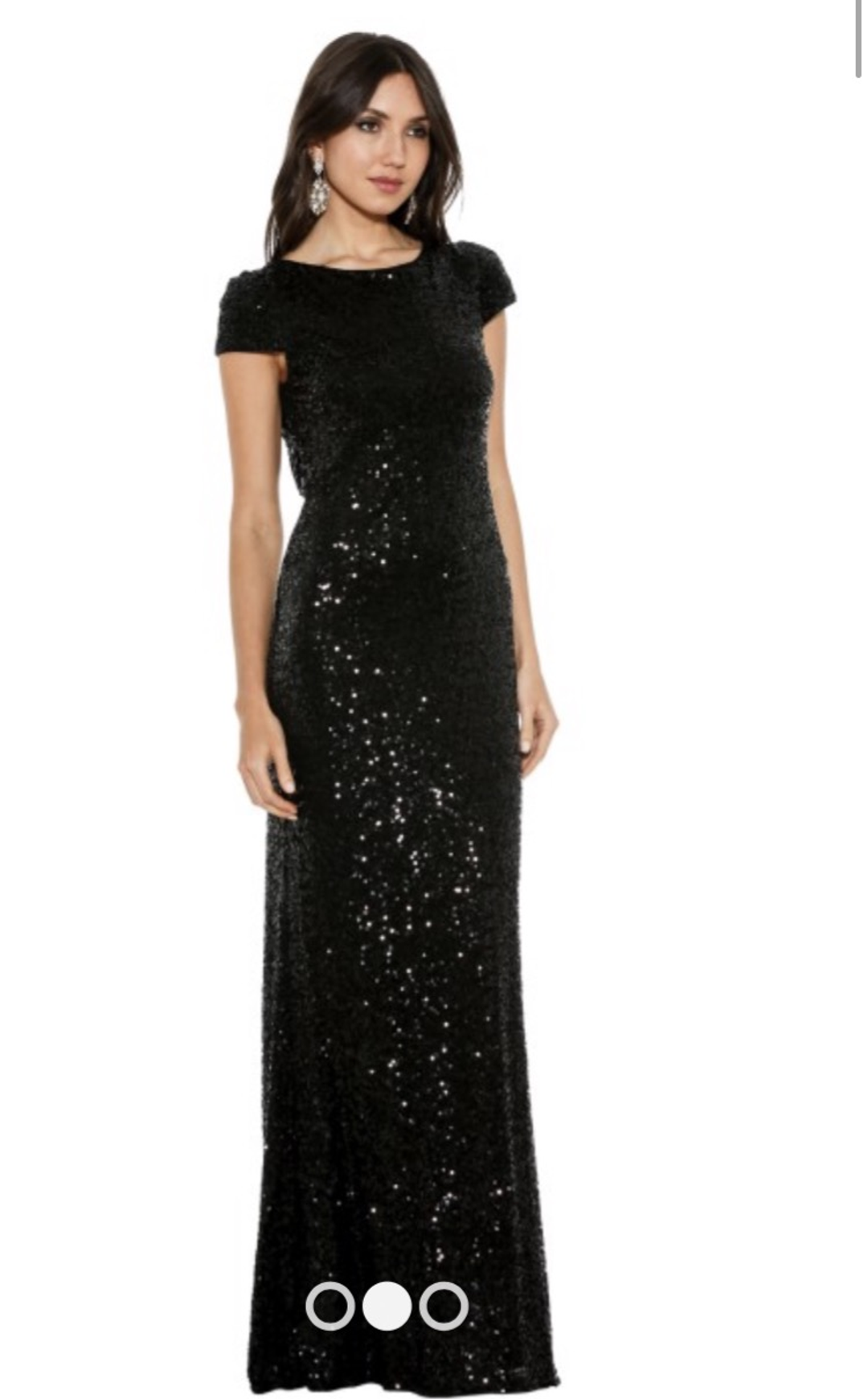 Langhem Black Sequin Gown size 6 for rent on The Volte - main image