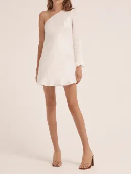 Third Form Running Water One Shoulder Mini Dress White Size 6 for rent on The Volte - image 1