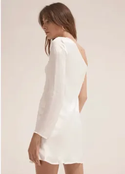 Third Form Running Water One Shoulder Mini Dress White Size 6 for rent on The Volte - image 2