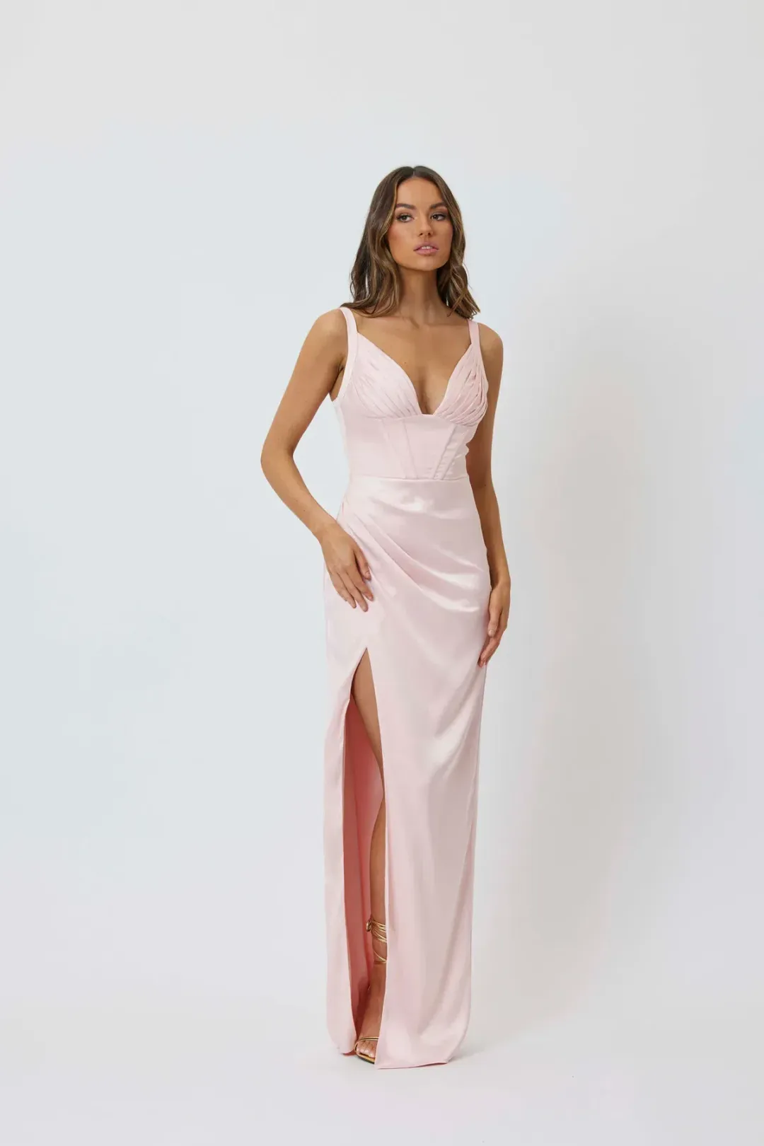 Bianca and Bridgett Peony Dress Blush Size 14 for rent on The Volte - main image