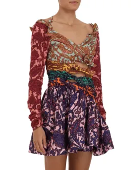 Zimmermann Tiggy Bow Mini Dress Multi Size 1/Au 10 for rent on The Volte - image 3