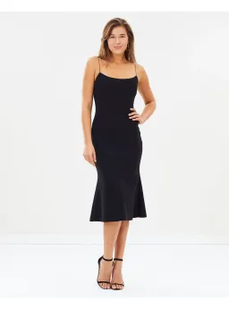 Bec & Bridge Te Amo Scoop Midi Dress Black Size AU 8 for rent on The Volte - image 2