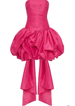 Aje Piacere Bubble Hem Mini Dress Fuchsia Size 6 / XS for rent on The Volte - image 8
