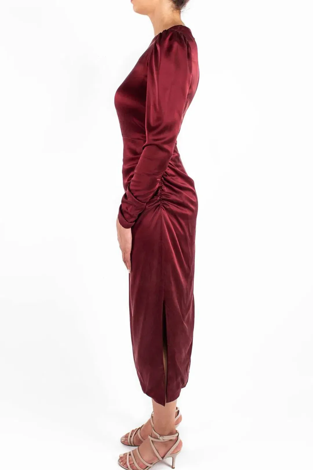 Zimmermann Draped Dress Burgundy Size 3/ Au 14 for rent on The Volte - main image