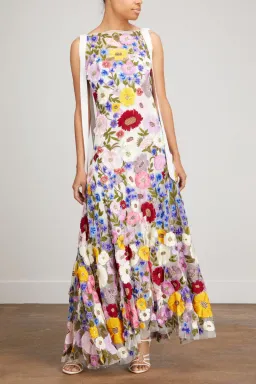 Rachel Gilbert Nya Gown Floral Size AU 8  for rent on The Volte - image 1