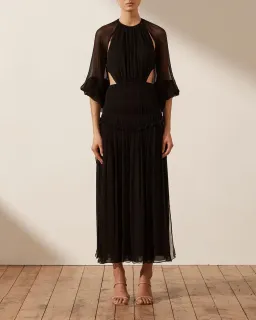 Shona Joy Safira Cut Out Backless Midi Dress Black Size 10 for rent on The Volte - image 1