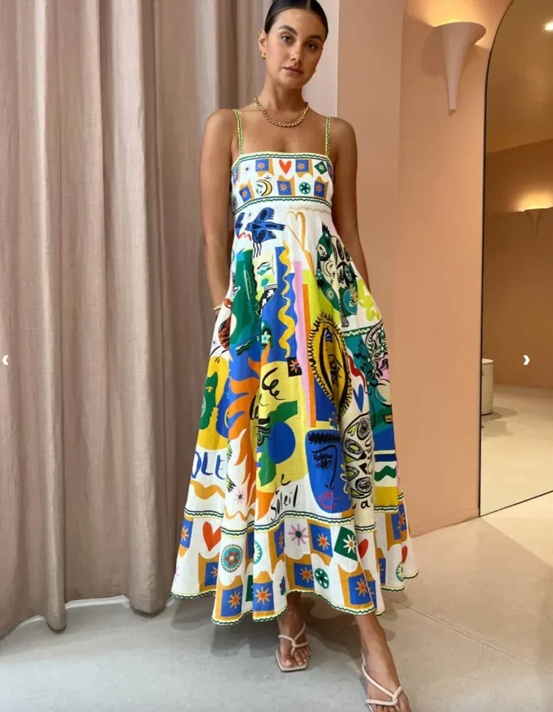 Alemais Soleil Sundress Print Size 8 for rent on The Volte - main image