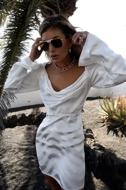 Rat & Boa Luella Dress In White Size 8 for rent on The Volte - image 4