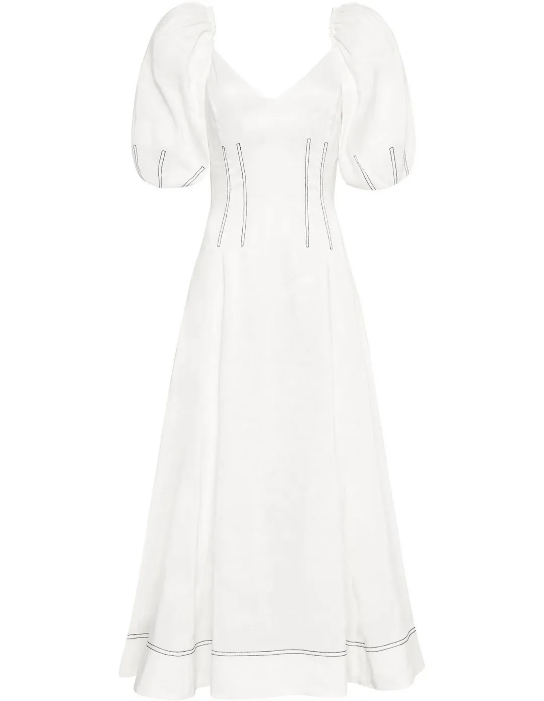 Aje Harmony Midi Dress White Size 8 for rent on The Volte - main image