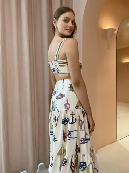 Alemais Ships Ahoy’ Sun Dress Multi Size 6 for rent on The Volte - image 2