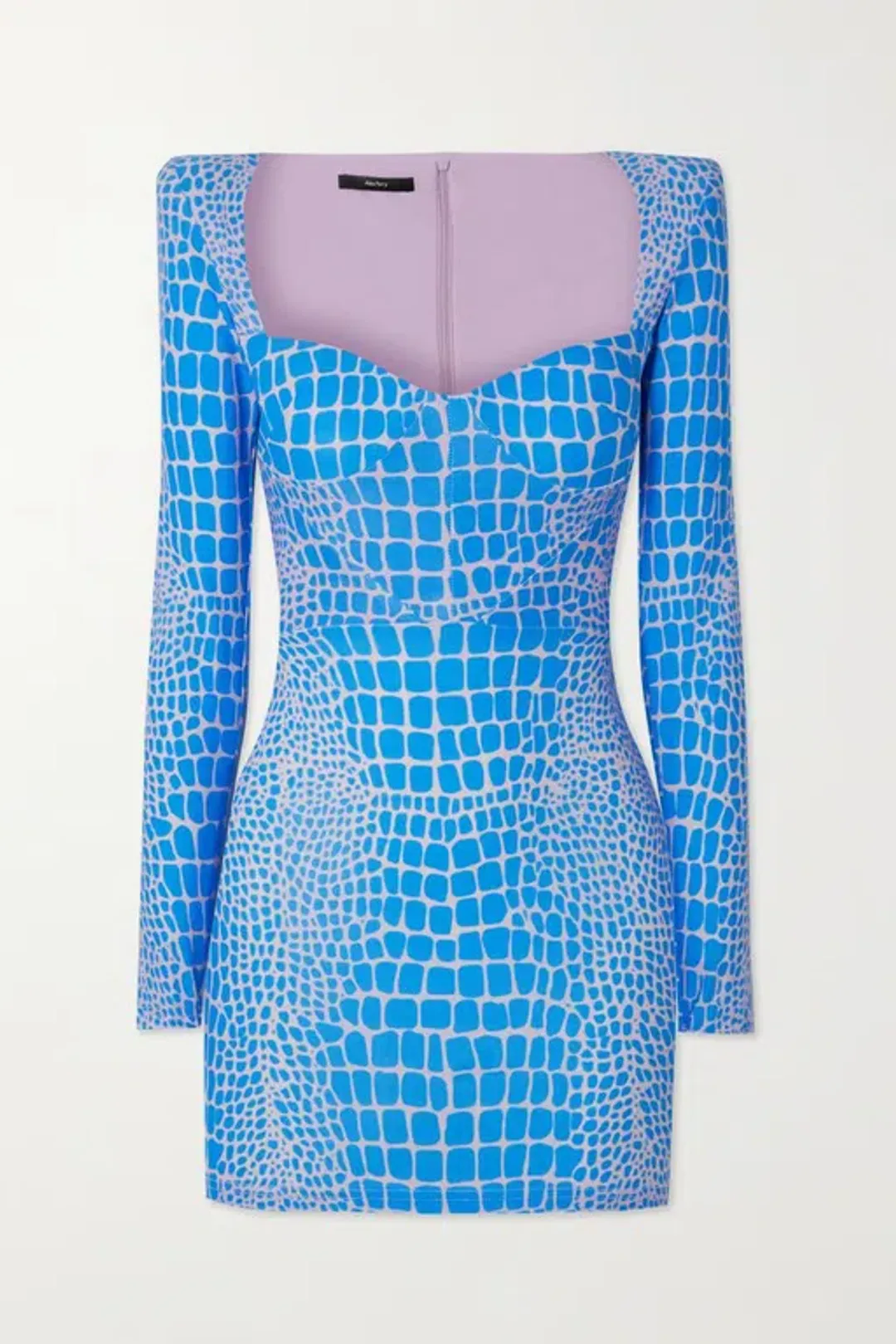 Alex Perry Howell Printed Stretch-jersey Mini Dress Blue Size 8 for rent on The Volte - main image