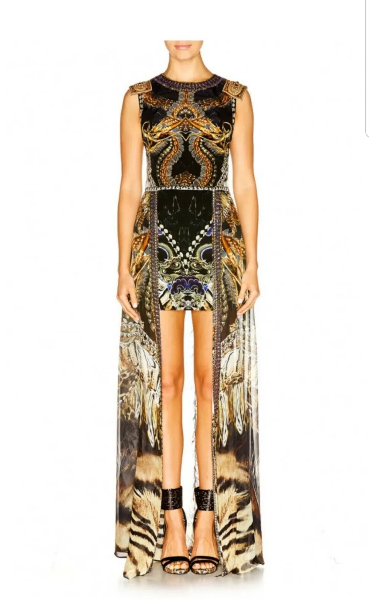 Camilla Dragon Gown Black Size 2 /AU 6 for rent on The Volte - main image