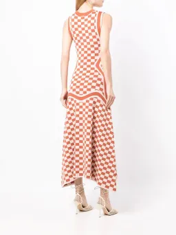 Rachel Gilbert Andres Maxi Dress Check Pink Size M/AU 12 for rent on The Volte - image 2
