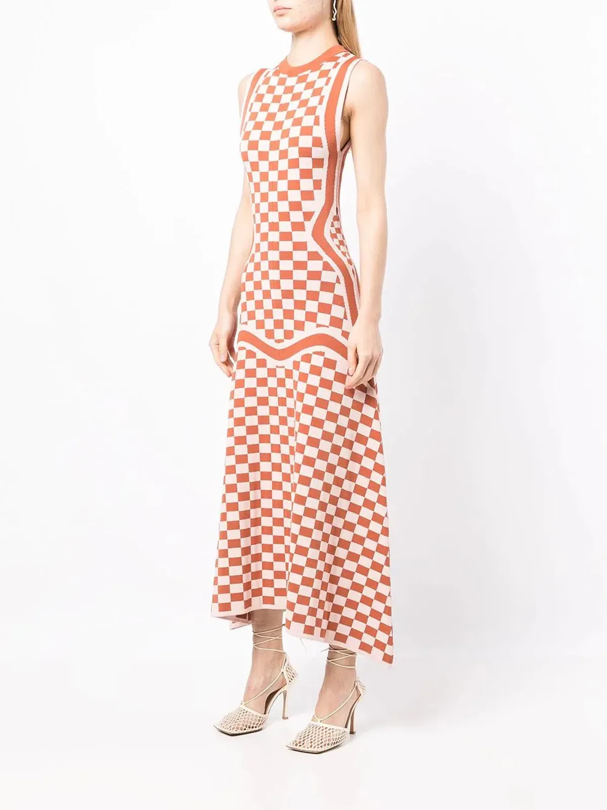 Rachel Gilbert Andres Maxi Dress Check Pink Size M/AU 12 for rent on The Volte - main image