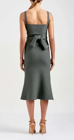 Scanlan Theodore Bralette Dress Safari Green Size AU 8   for rent on The Volte - image 3