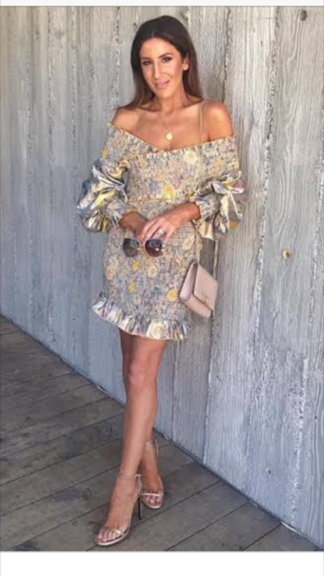 Alice McCall Higher Love Dress Blue & Gold Size 6 for rent on The Volte - main image