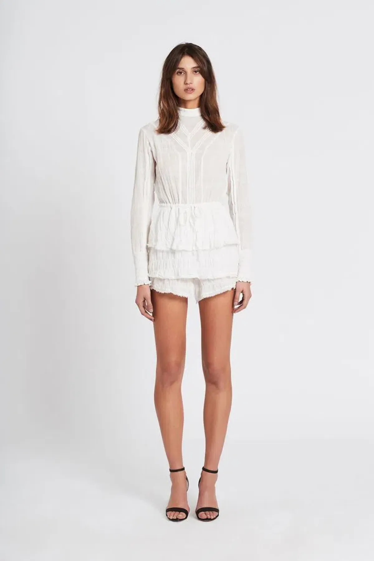 Sir The Label Lucille Embroidered Playsuits White Size 0 / AU 6 for rent on The Volte - main image