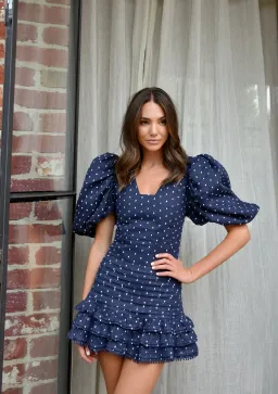 Mackenzie Mode Pandora Mini Dress Navy Size 6 for rent on The Volte - image 2