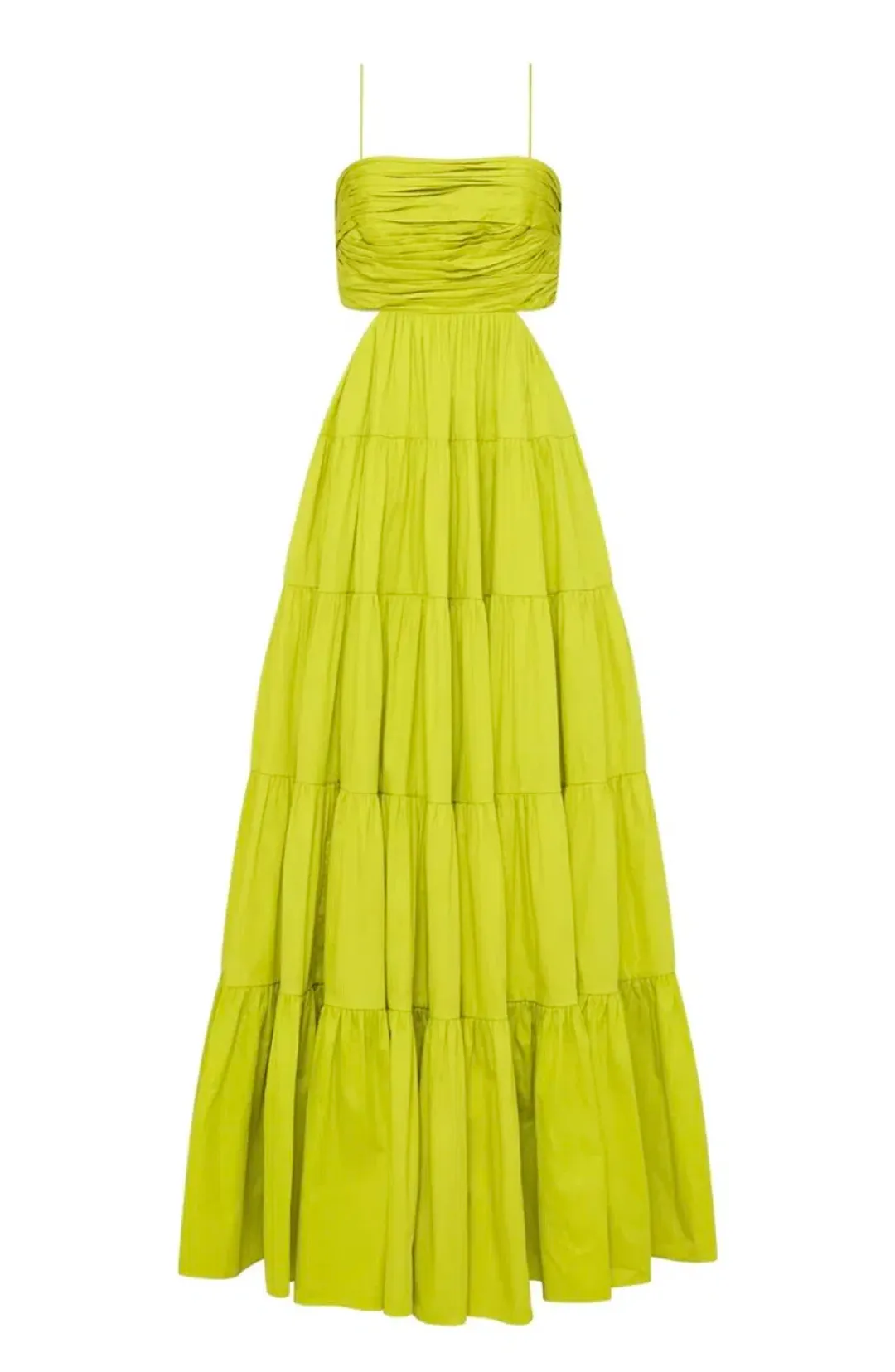 Aje Sartre Tiered Maxi Dress Green Size 12 / L for rent on The Volte - main image