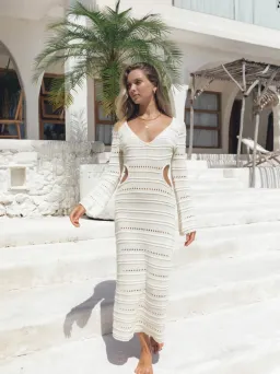 Maurie and Eve Nobody But You Knit Dress Cream Size 10 for rent on The Volte - image 1