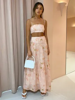 Issy Seaside Maxi Dress Cut Out Print Size 10 for rent on The Volte - image 1