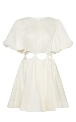 Aje Henriette Cut Out Mini Dress Ivory Size 6 for rent on The Volte - image 4